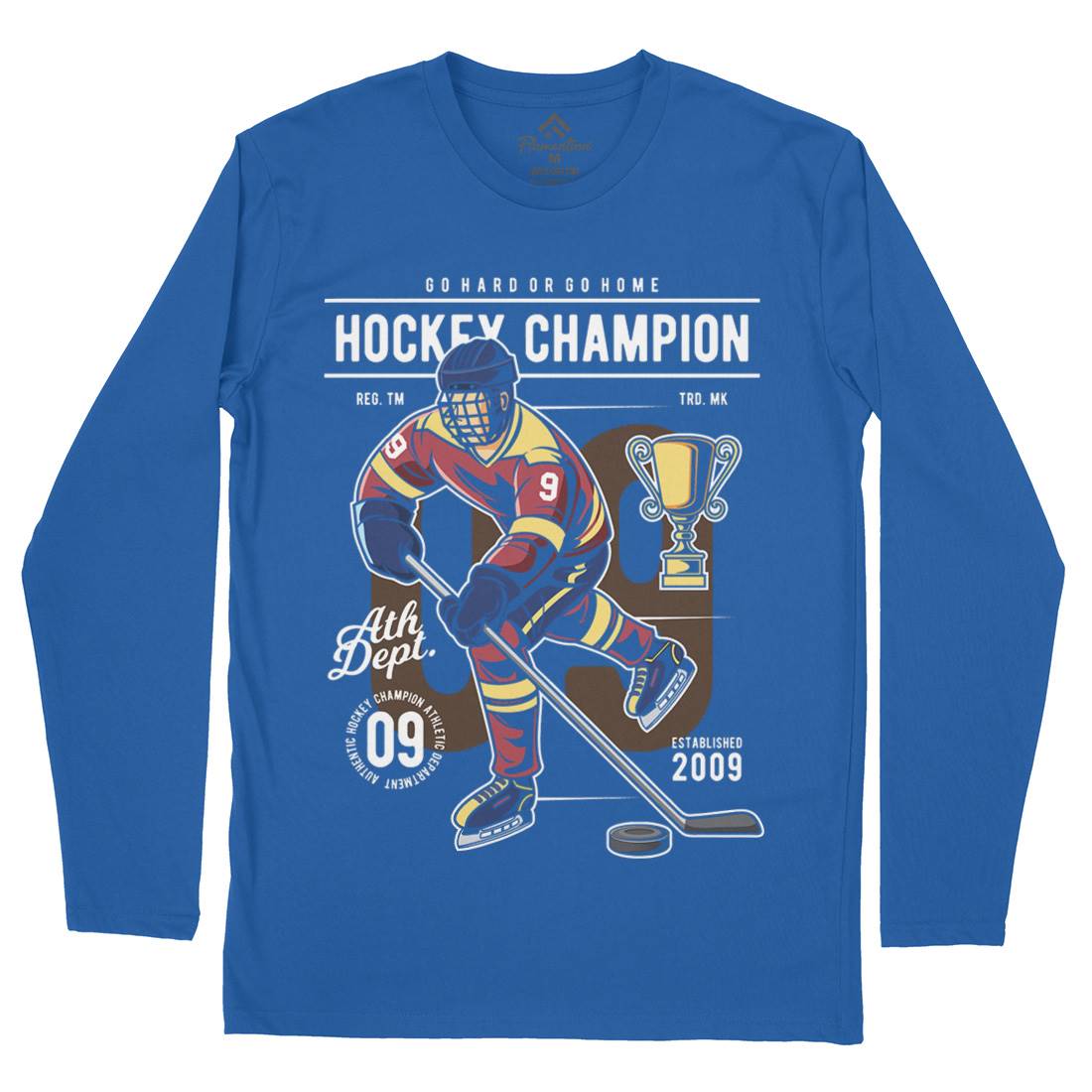 Hockey Champion Mens Long Sleeve T-Shirt Sport C373