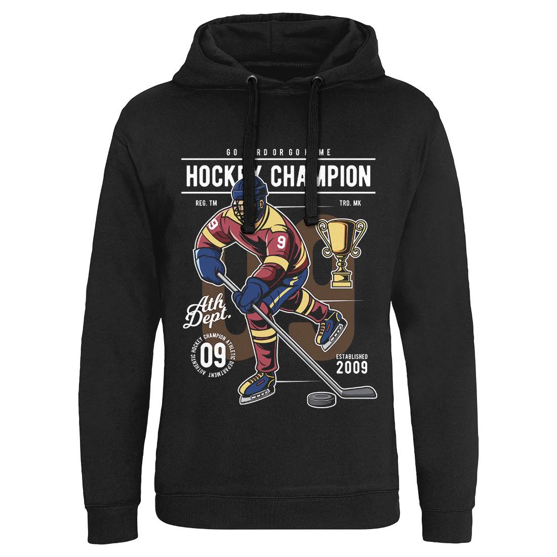 Hockey Champion Mens Hoodie Without Pocket Sport C373