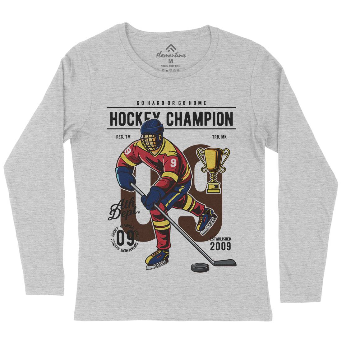 Hockey Champion Womens Long Sleeve T-Shirt Sport C373