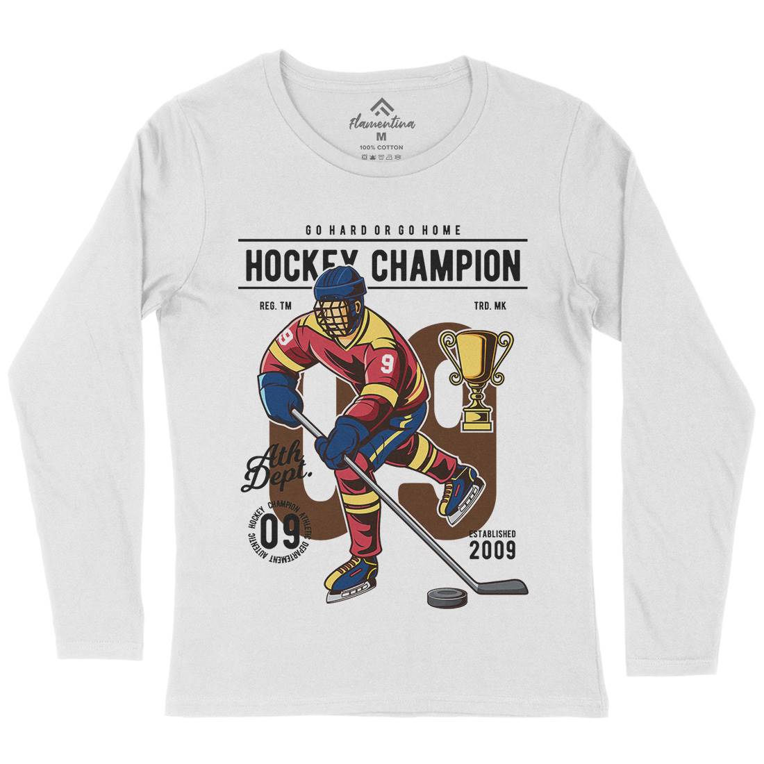 Hockey Champion Womens Long Sleeve T-Shirt Sport C373