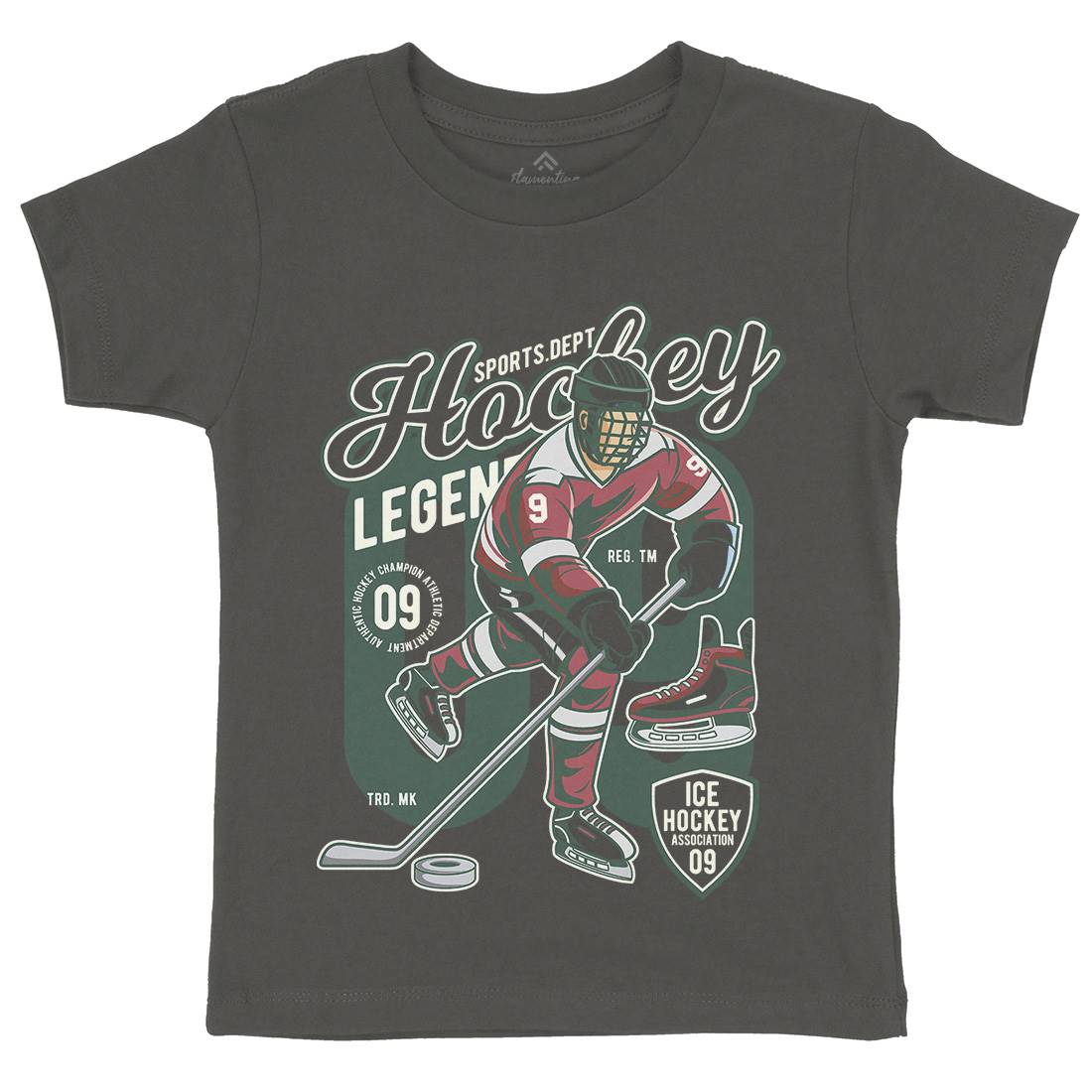 Hockey Legend Kids Organic Crew Neck T-Shirt Sport C374