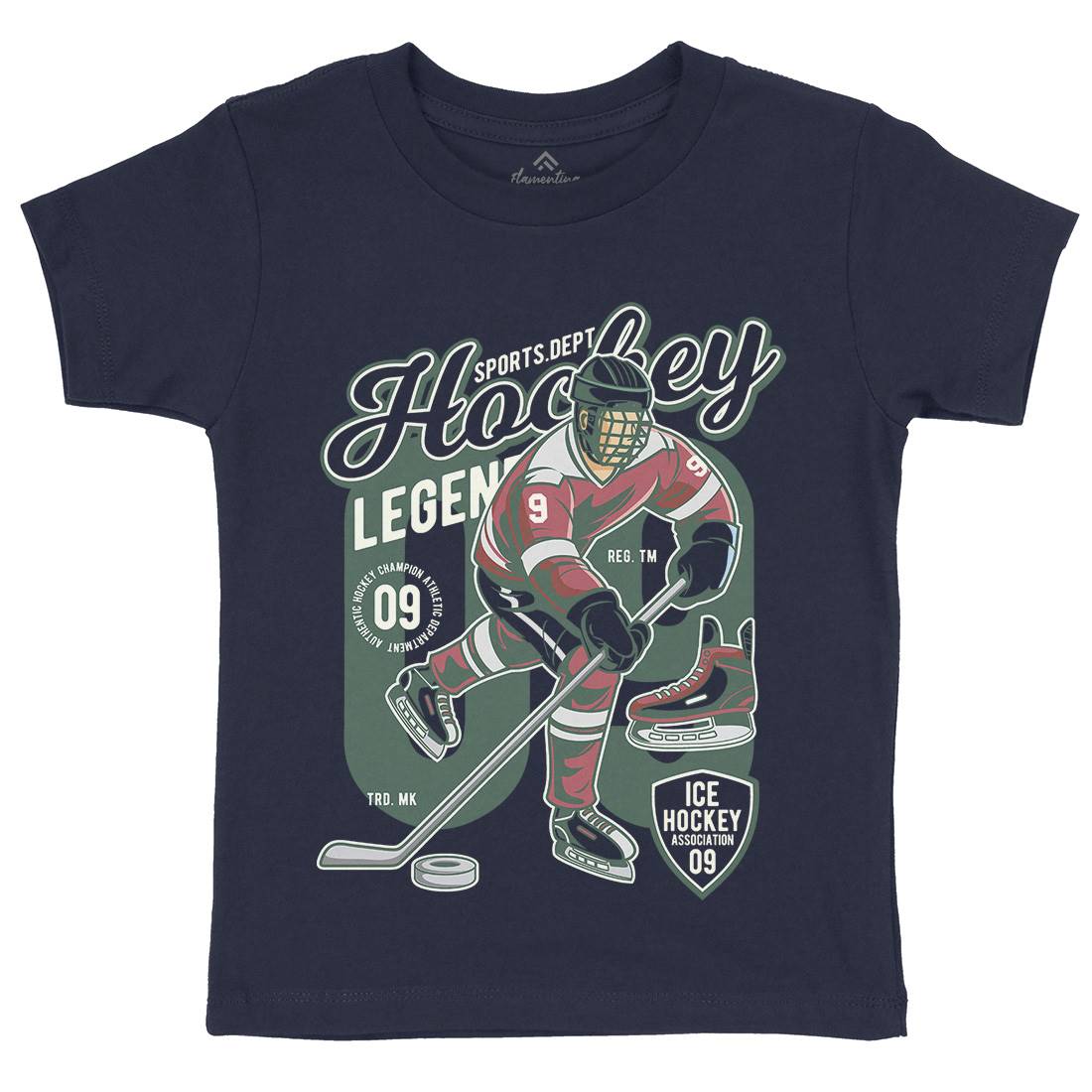 Hockey Legend Kids Organic Crew Neck T-Shirt Sport C374