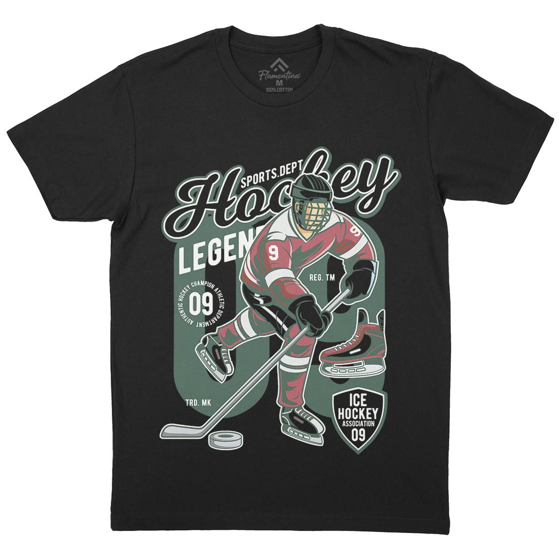 Hockey Legend Mens Crew Neck T-Shirt Sport C374