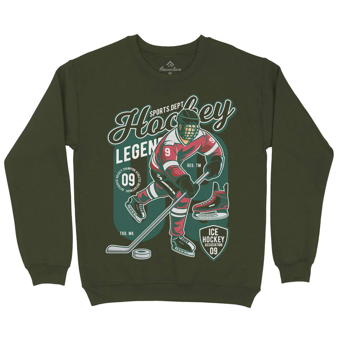 Hockey Legend Mens Crew Neck Sweatshirt Sport C374
