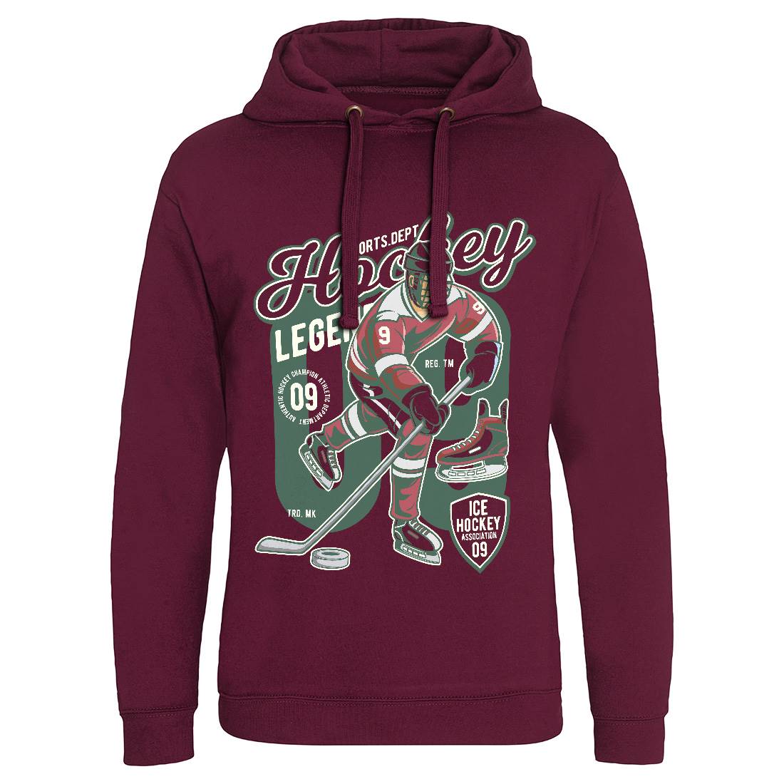 Hockey Legend Mens Hoodie Without Pocket Sport C374