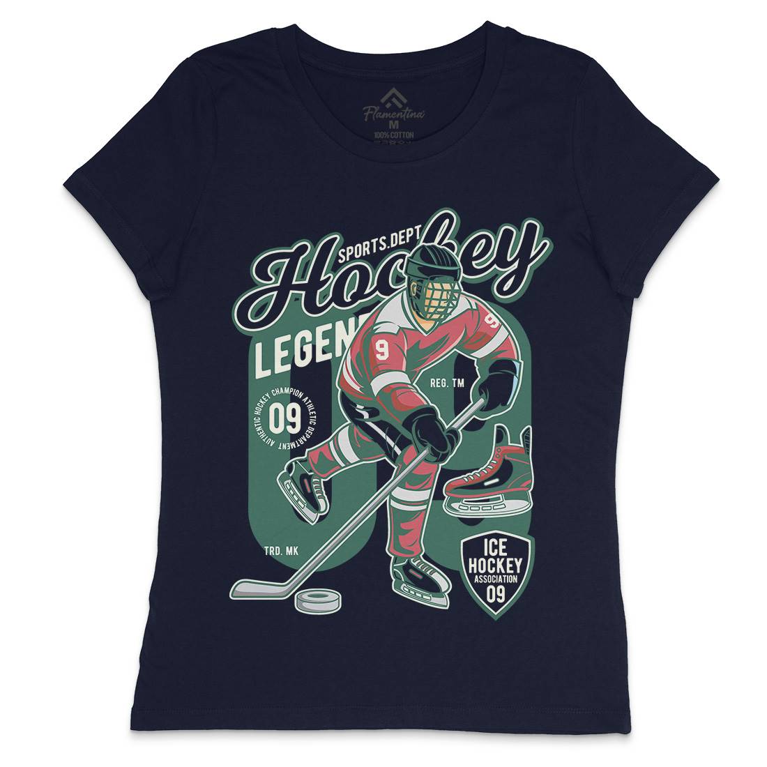 Hockey Legend Womens Crew Neck T-Shirt Sport C374