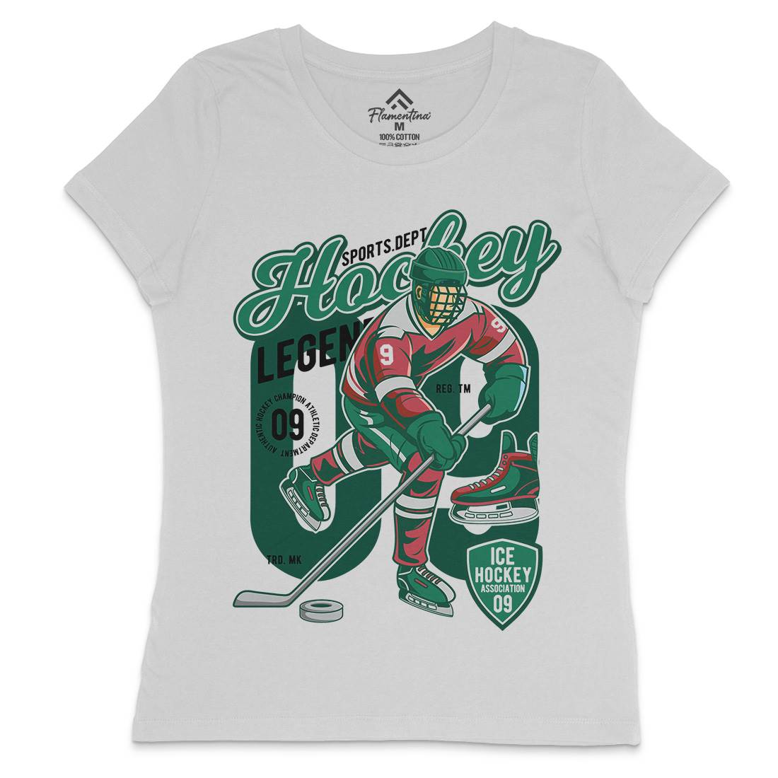 Hockey Legend Womens Crew Neck T-Shirt Sport C374