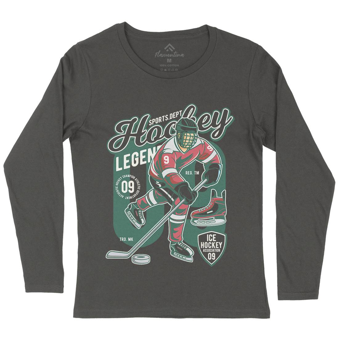 Hockey Legend Womens Long Sleeve T-Shirt Sport C374