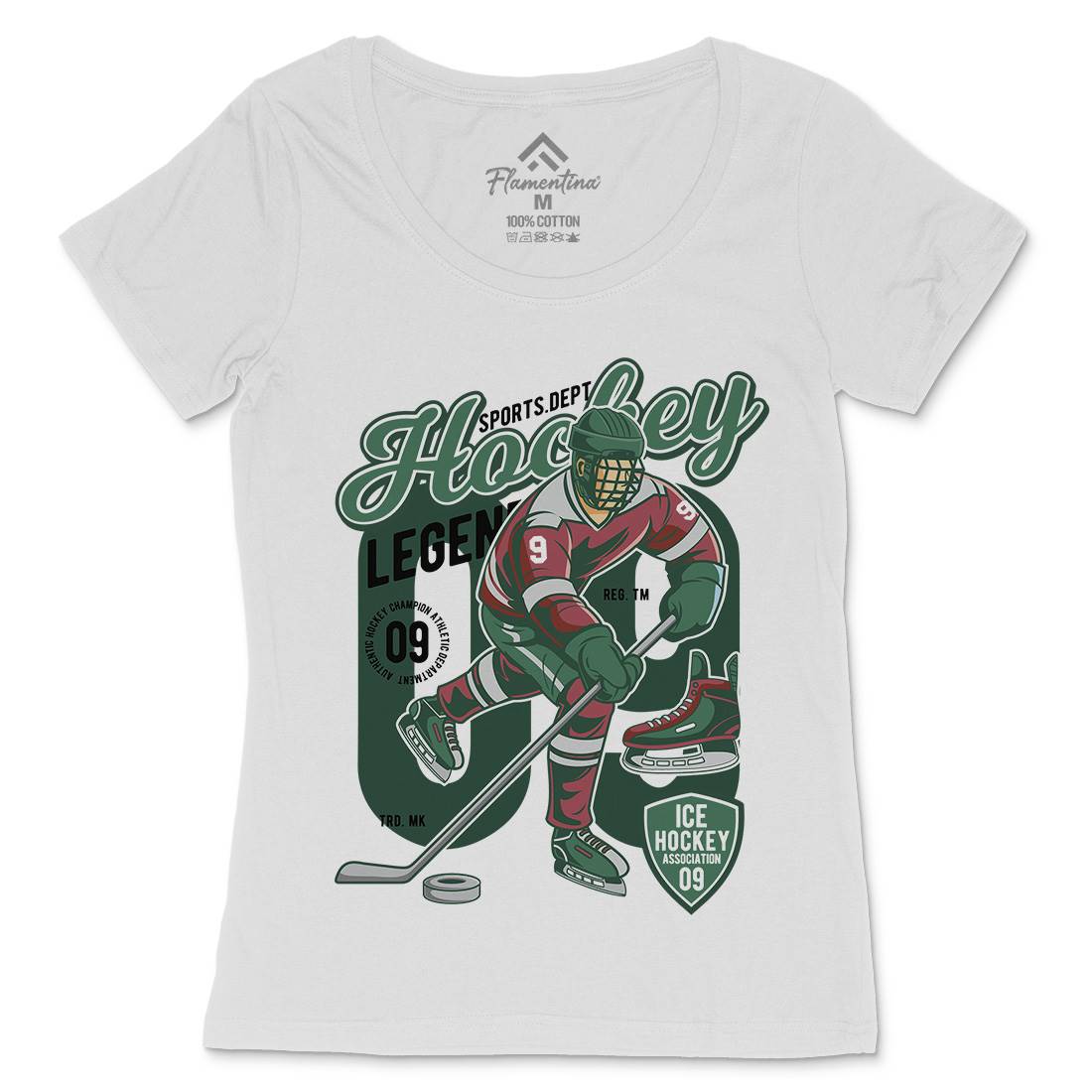 Hockey Legend Womens Scoop Neck T-Shirt Sport C374