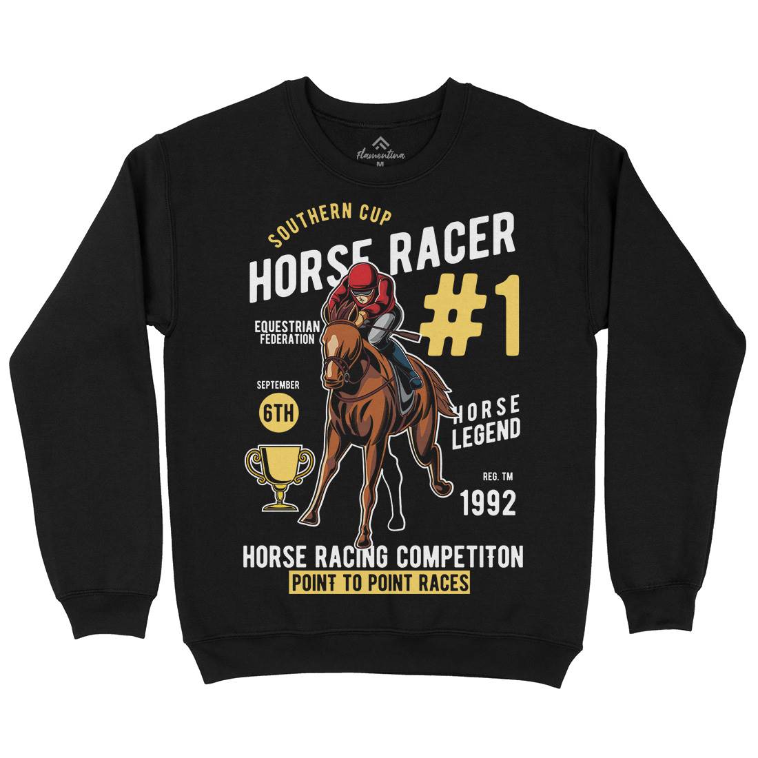 Horse Racer Kids Crew Neck Sweatshirt Sport C375