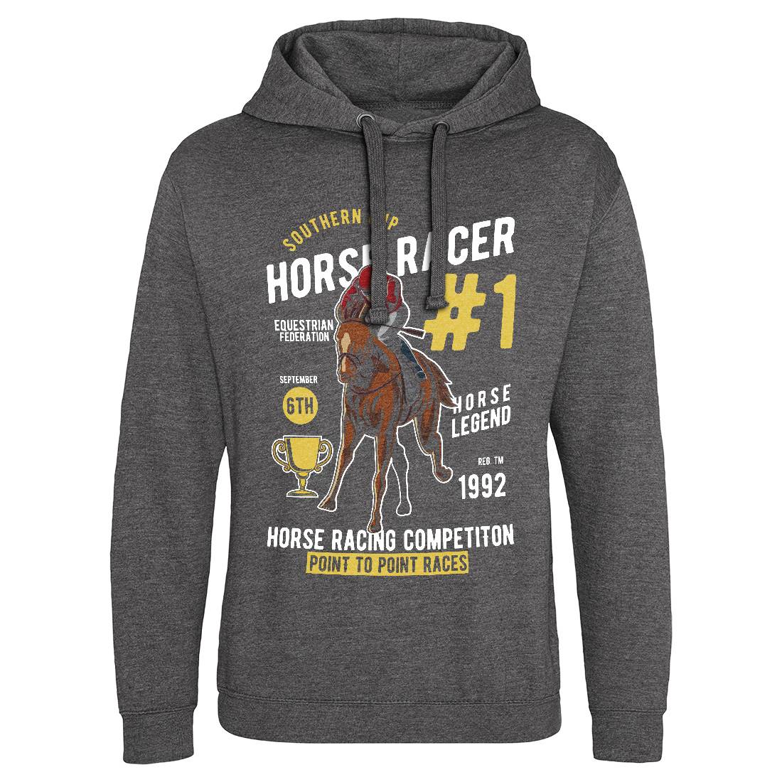 Horse Racer Mens Hoodie Without Pocket Sport C375