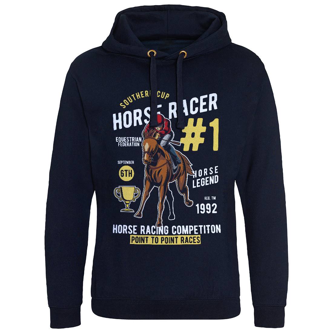 Horse Racer Mens Hoodie Without Pocket Sport C375