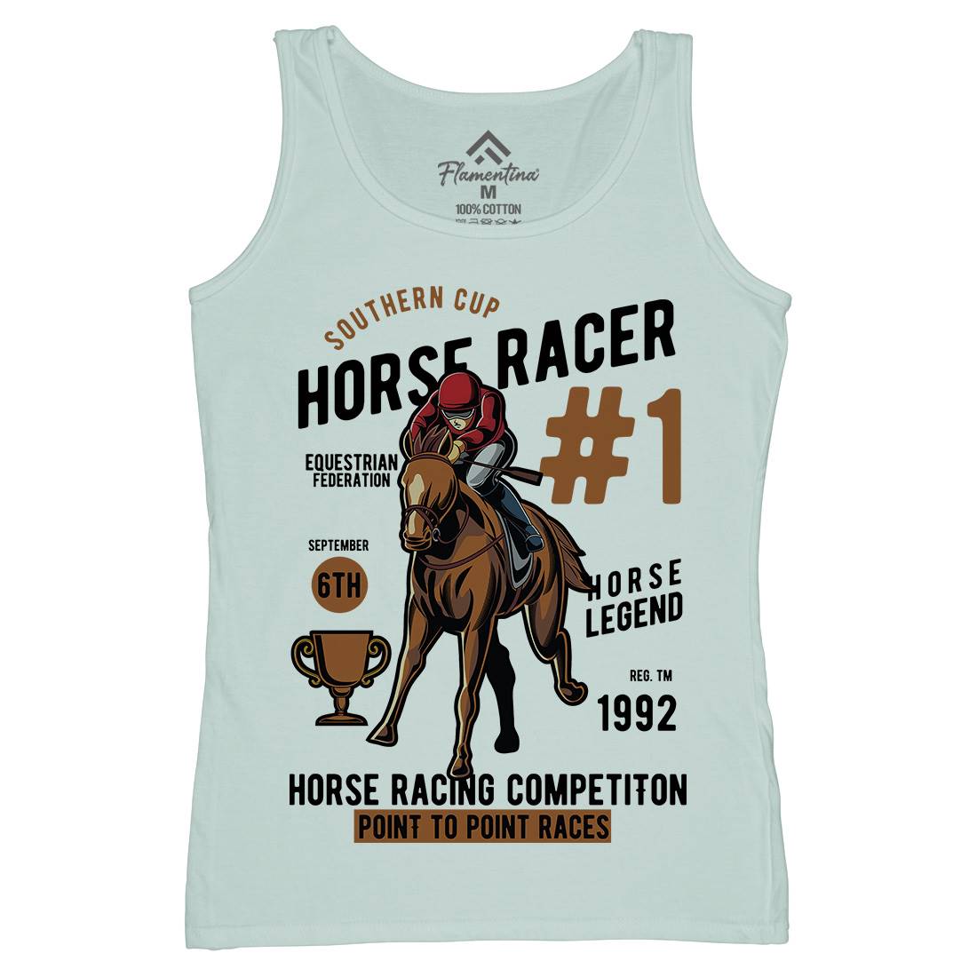 Horse Racer Womens Organic Tank Top Vest Sport C375