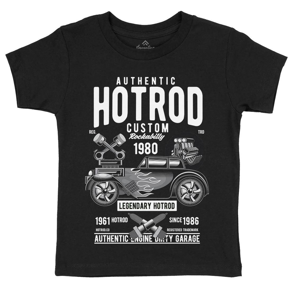 Hotrod Custom Kids Crew Neck T-Shirt Cars C376