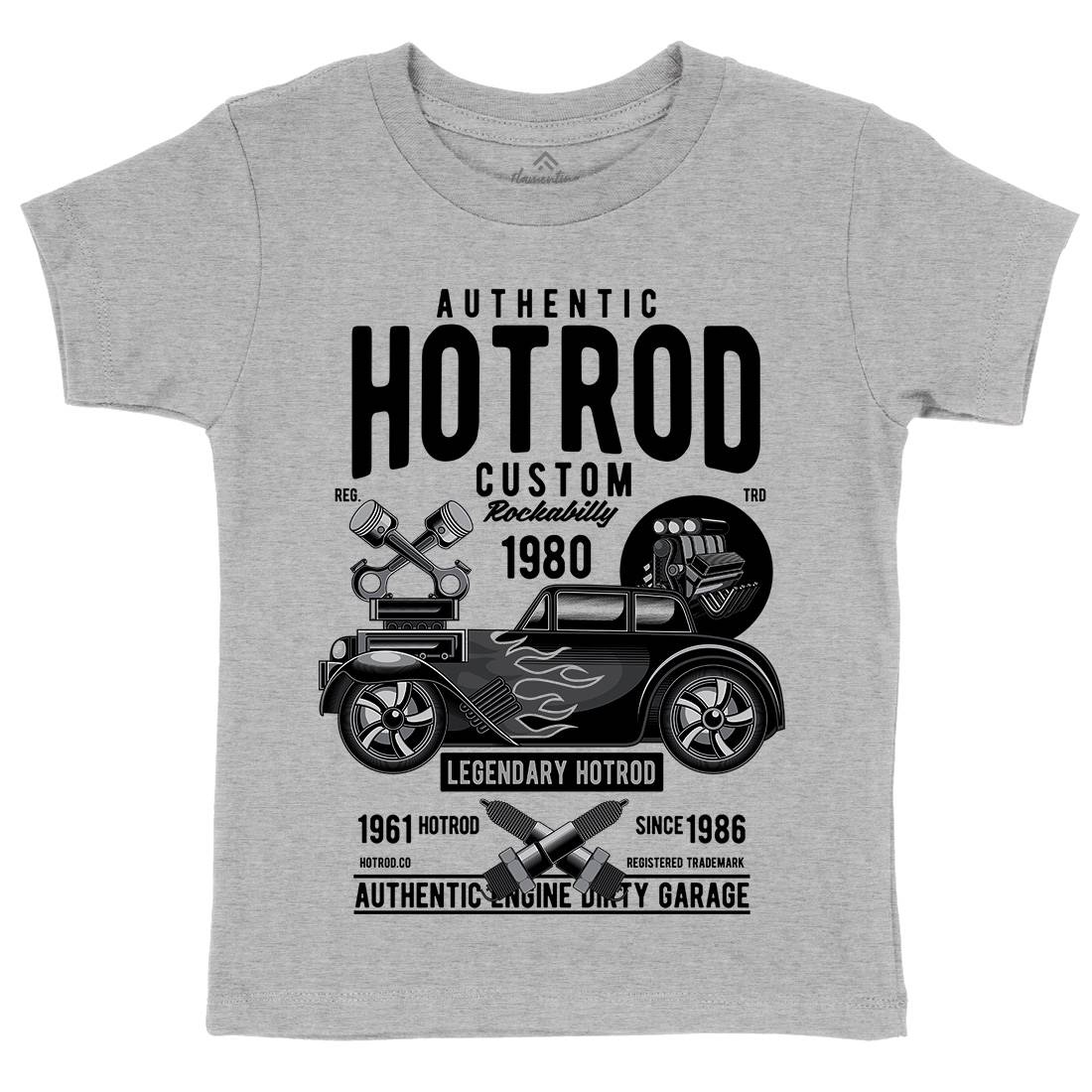 Hotrod Custom Kids Organic Crew Neck T-Shirt Cars C376