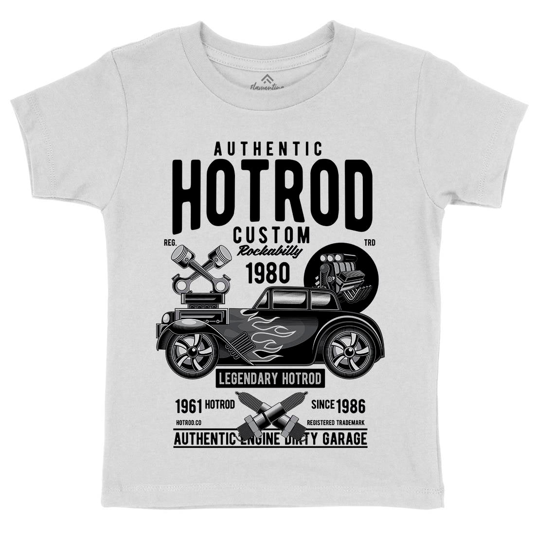 Hotrod Custom Kids Crew Neck T-Shirt Cars C376