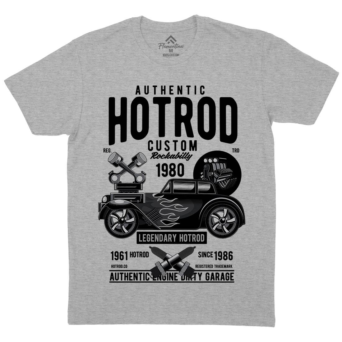 Hotrod Custom Mens Crew Neck T-Shirt Cars C376