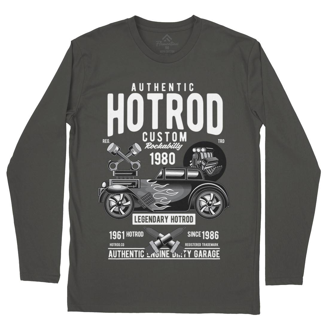 Hotrod Custom Mens Long Sleeve T-Shirt Cars C376