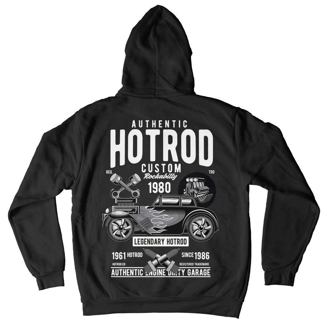 Hotrod Custom Kids Crew Neck Hoodie Cars C376
