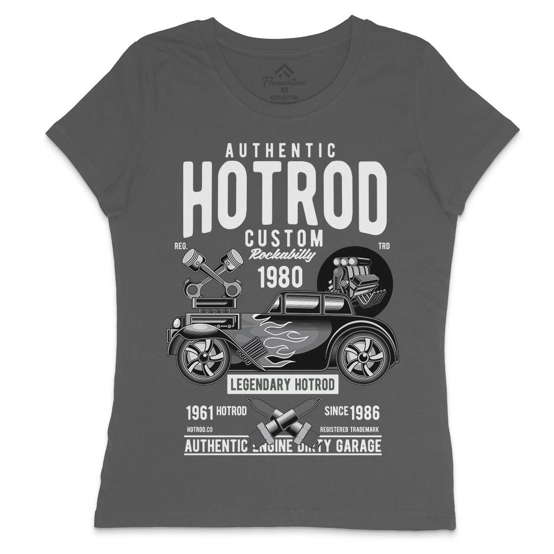 Hotrod Custom Womens Crew Neck T-Shirt Cars C376