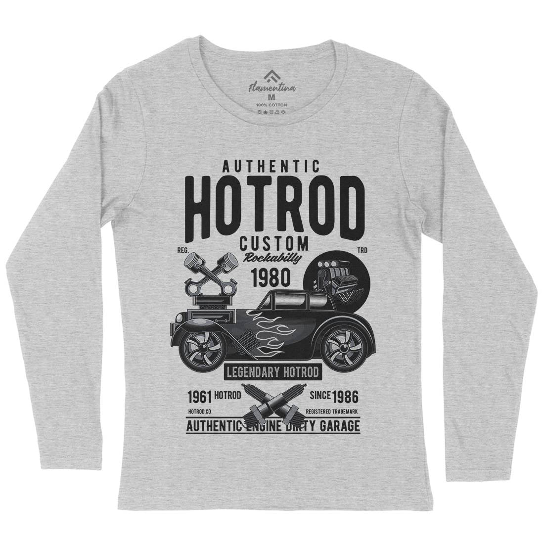 Hotrod Custom Womens Long Sleeve T-Shirt Cars C376