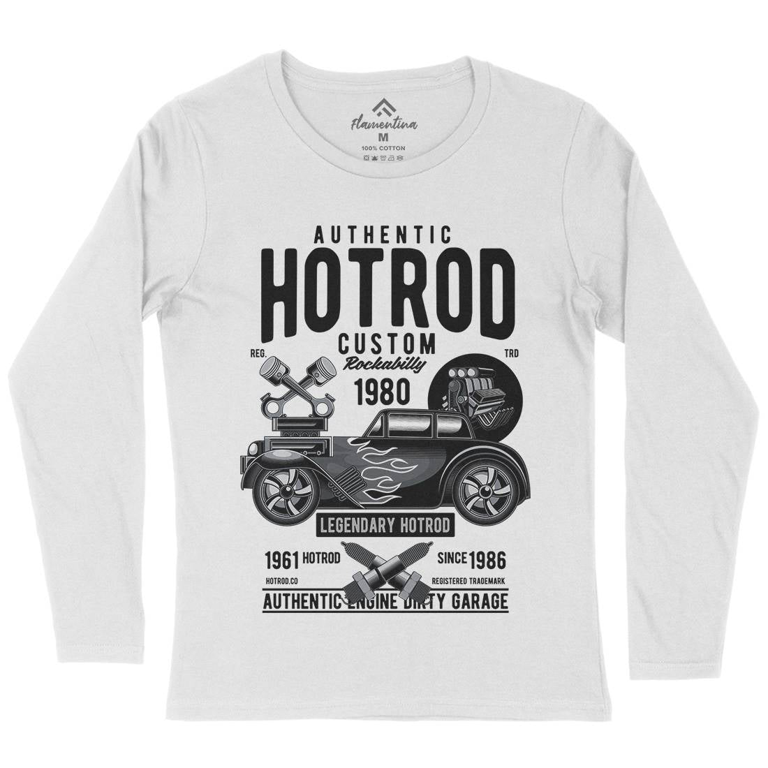 Hotrod Custom Womens Long Sleeve T-Shirt Cars C376