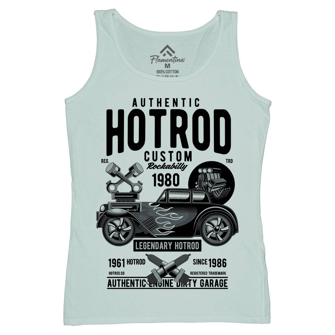 Hotrod Custom Womens Organic Tank Top Vest Cars C376