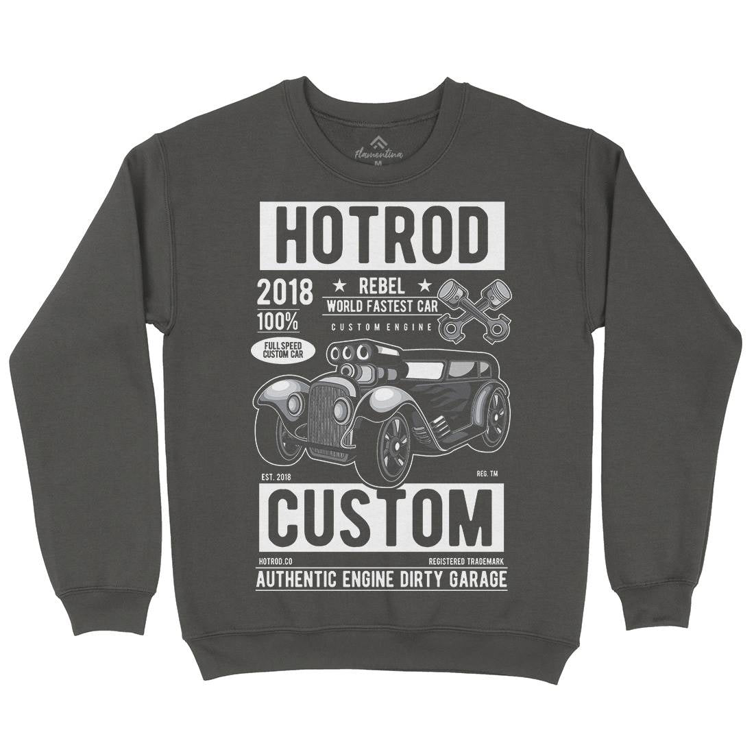 Hotrod Rebel Kids Crew Neck Sweatshirt Cars C377