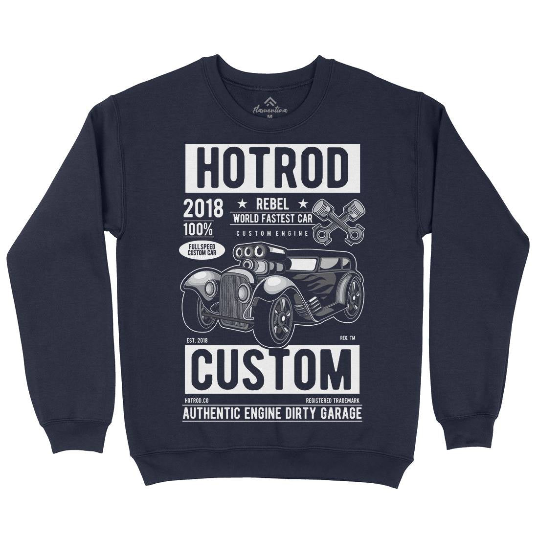 Hotrod Rebel Mens Crew Neck Sweatshirt Cars C377