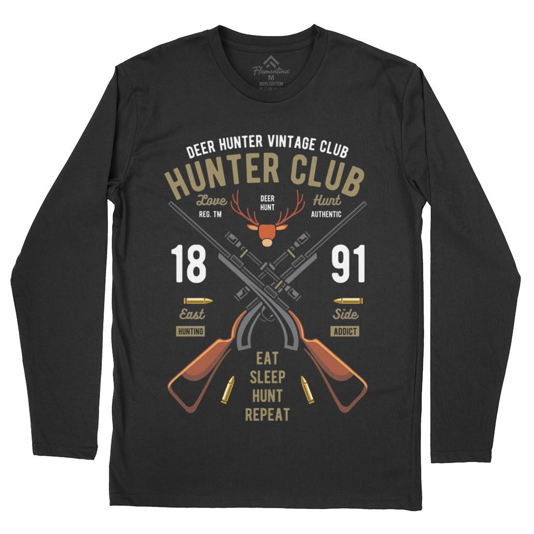 Hunter Club Mens Long Sleeve T-Shirt Sport C378