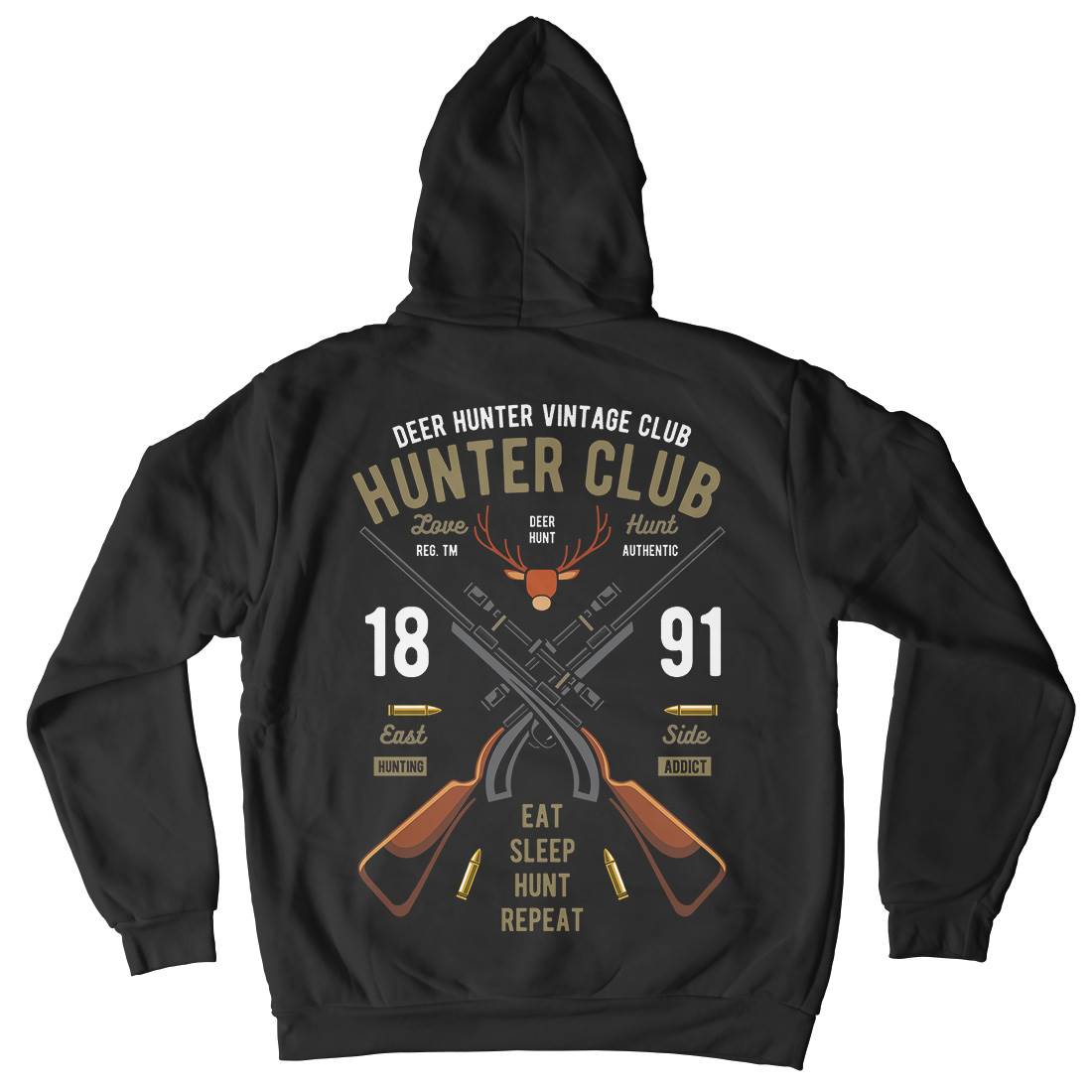 Hunter Club Mens Hoodie With Pocket Sport C378