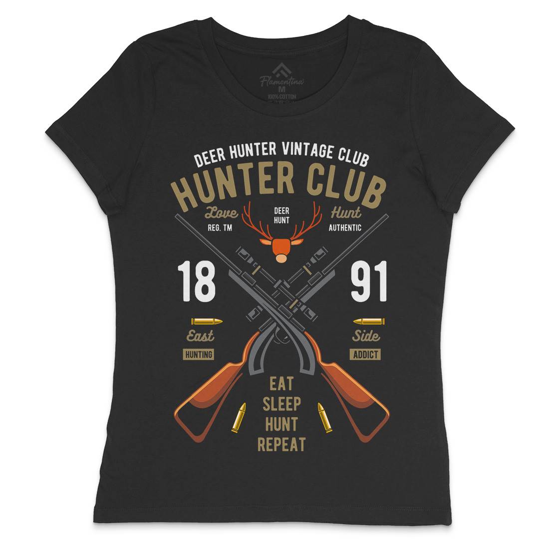 Hunter Club Womens Crew Neck T-Shirt Sport C378