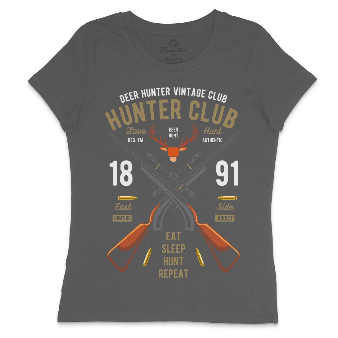 Hunter Club Womens Crew Neck T-Shirt Sport C378