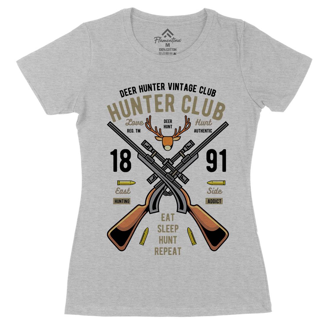 Hunter Club Womens Organic Crew Neck T-Shirt Sport C378