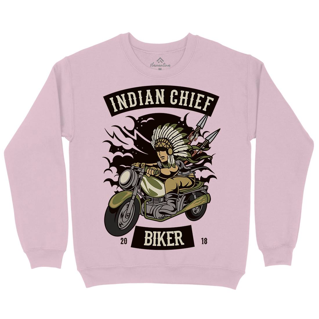 Indian Chief Biker Club Kids Crew Neck Sweatshirt Bikes C379