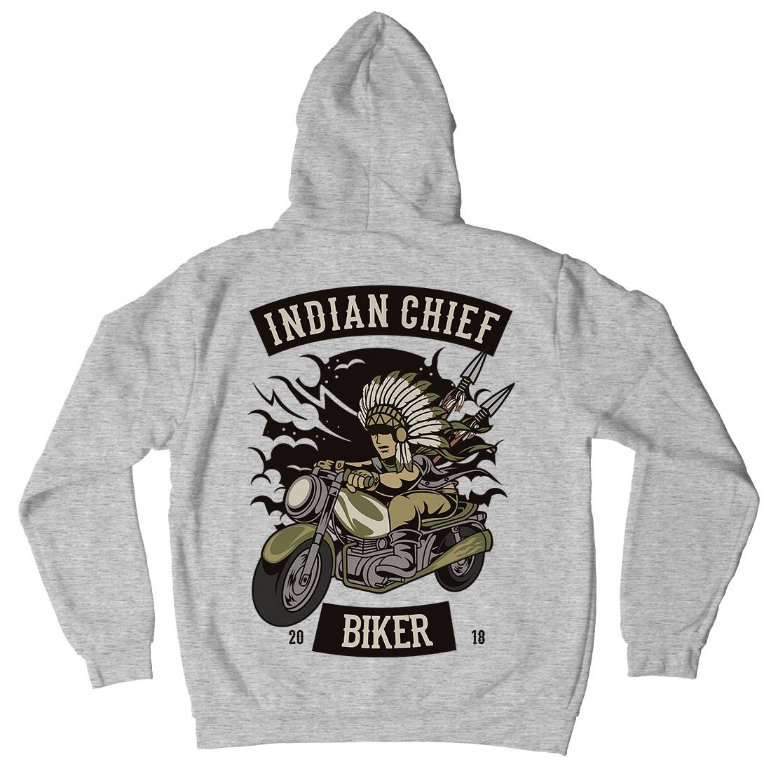 Indian Chief Biker Club Kids Crew Neck Hoodie Bikes C379