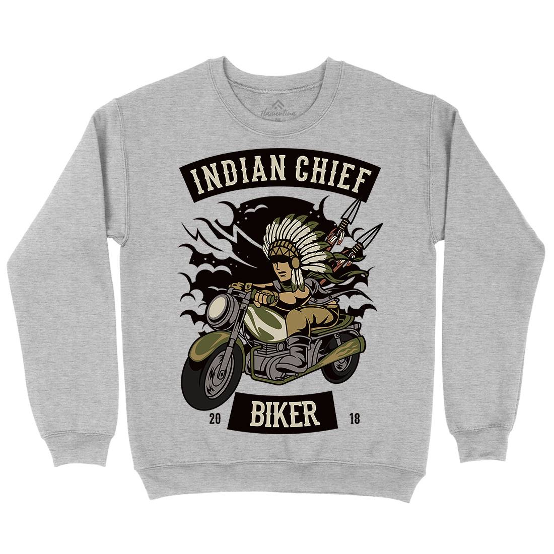Indian Chief Biker Club Mens Crew Neck Sweatshirt Bikes C379