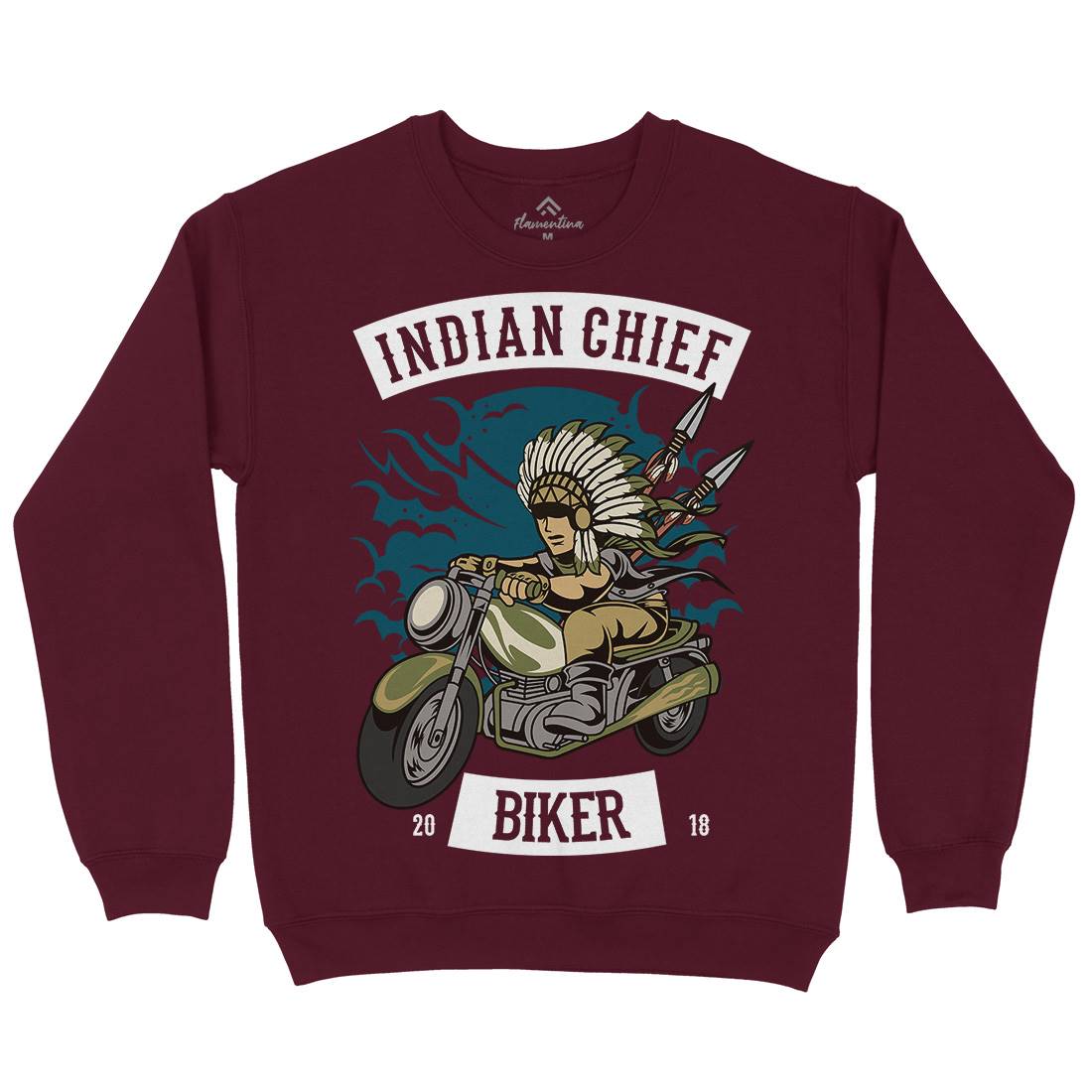 Indian Chief Biker Club Mens Crew Neck Sweatshirt Bikes C379