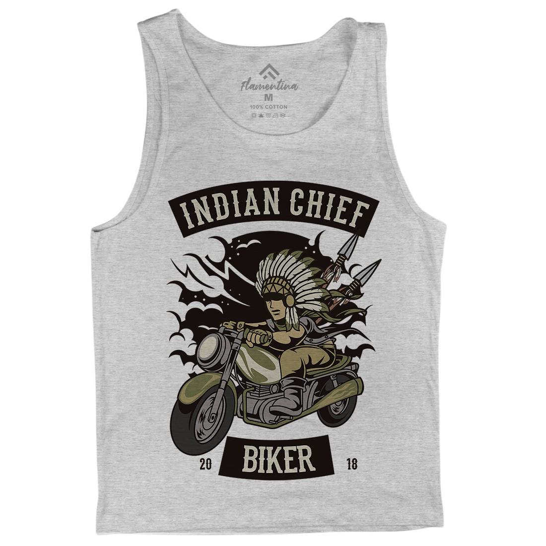 Indian Chief Biker Club Mens Tank Top Vest Bikes C379