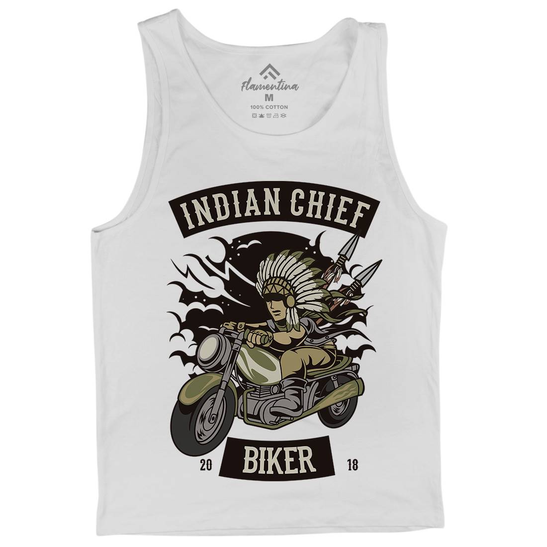 Indian Chief Biker Club Mens Tank Top Vest Bikes C379