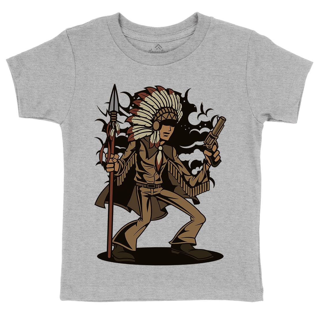Indian Chief Killer Kids Crew Neck T-Shirt American C380