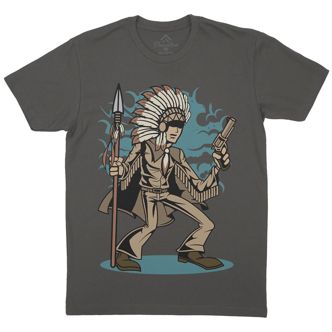 Indian Chief Killer Mens Crew Neck T-Shirt American C380
