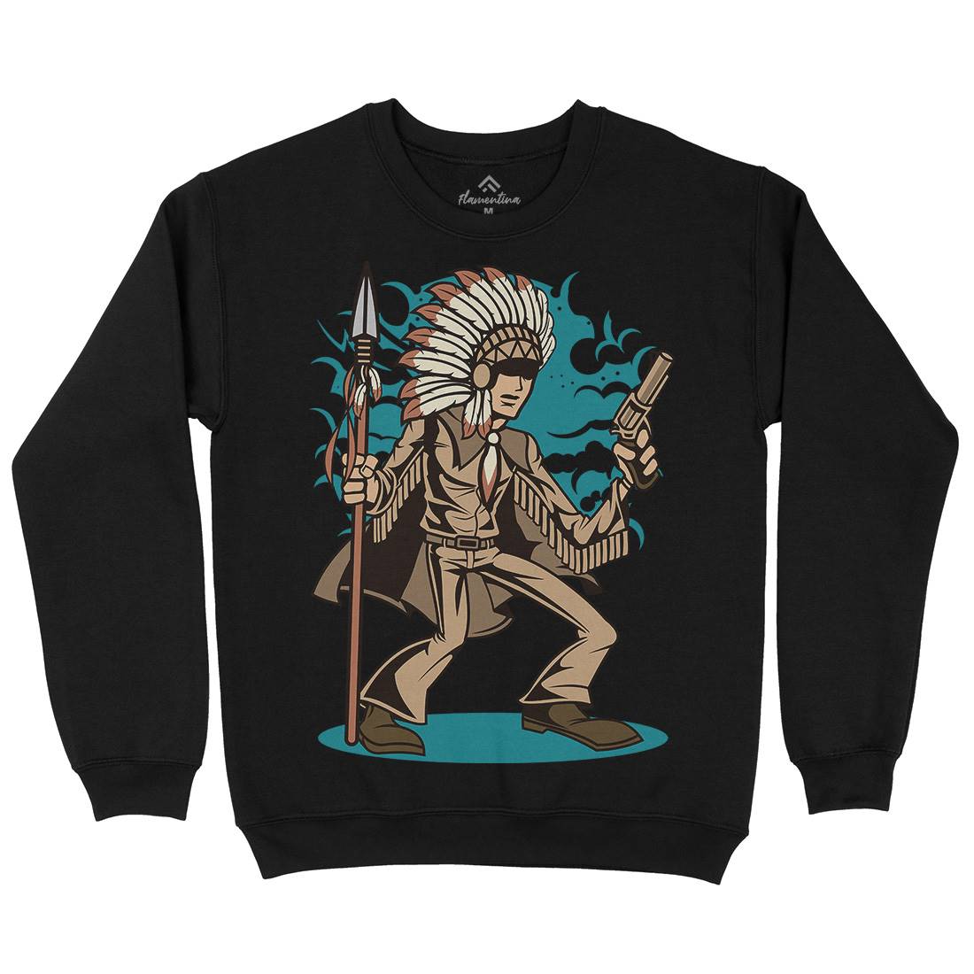 Indian Chief Killer Mens Crew Neck Sweatshirt American C380
