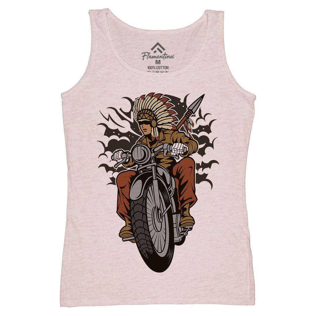 Indian Native Biker Womens Organic Tank Top Vest Bikes C381