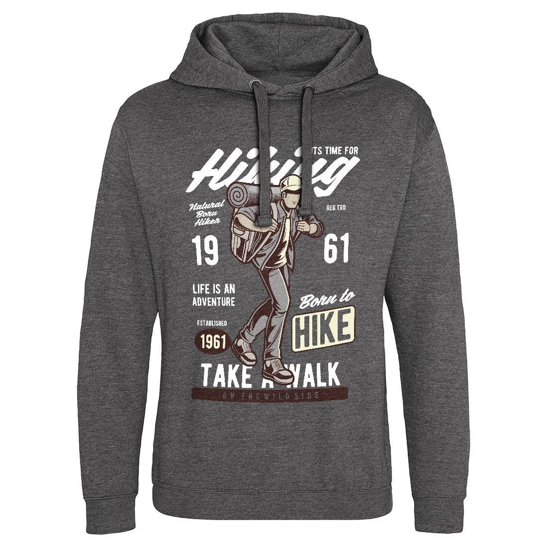 Its Time For Hiking Mens Hoodie Without Pocket Nature C382