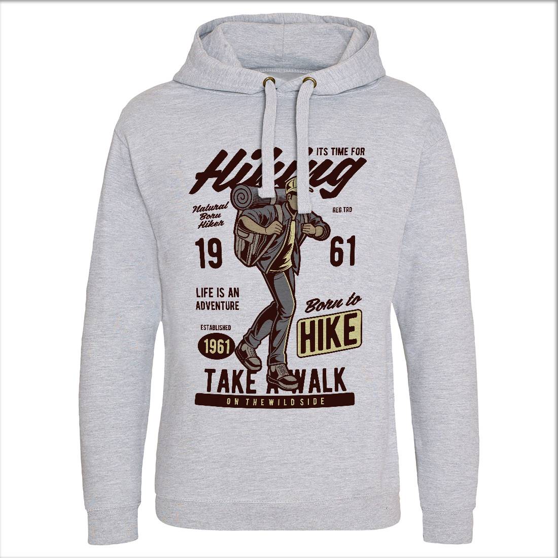 Its Time For Hiking Mens Hoodie Without Pocket Nature C382