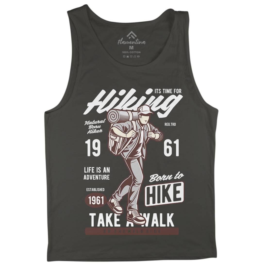 Its Time For Hiking Mens Tank Top Vest Nature C382
