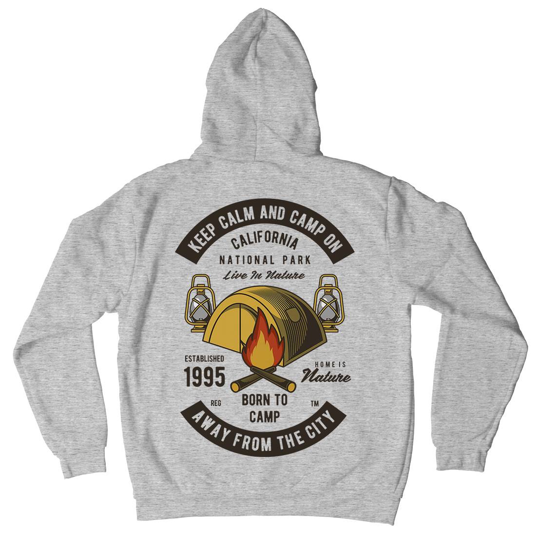 Keep Calm And Camp Kids Crew Neck Hoodie Nature C383