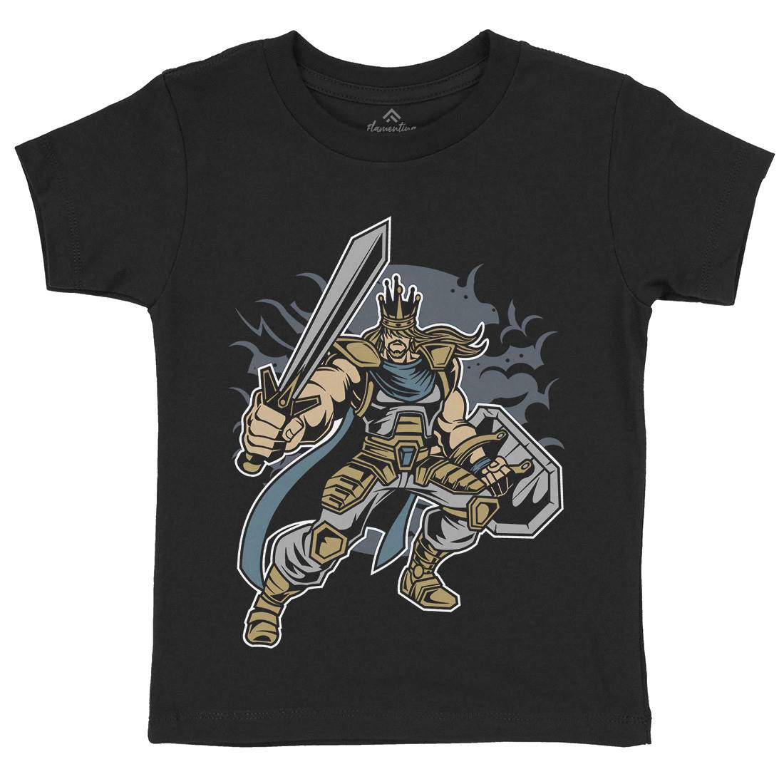 King Of Battle Kids Crew Neck T-Shirt Warriors C384