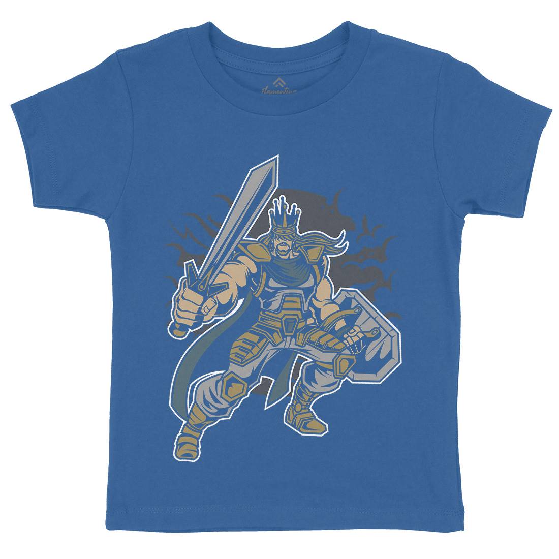 King Of Battle Kids Organic Crew Neck T-Shirt Warriors C384
